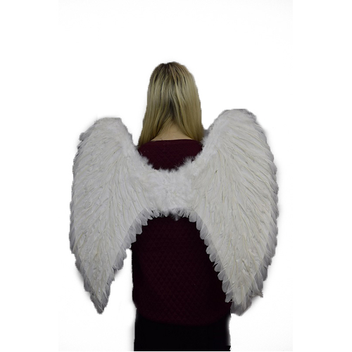 WHITE ANGEL WINGS 65X65CM