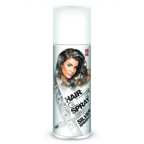 Rebellious Silver Sparkle Hair Spray