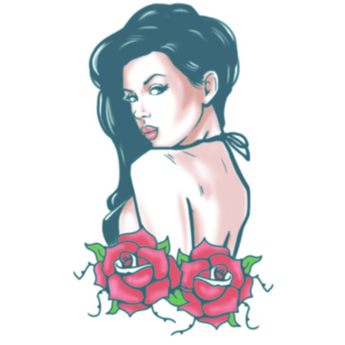 Rose Pin Up - Biker