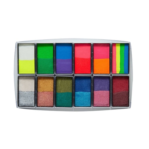 All You Need Bright & Shiny - Multi Colour Face & BodyArt Palette Sampler 12x 15g