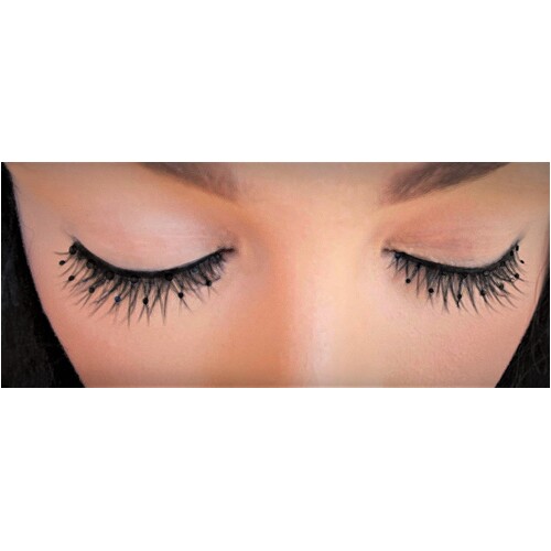 Eyelash - Black W/Black Beads - CARNIVAL PRODUCTS