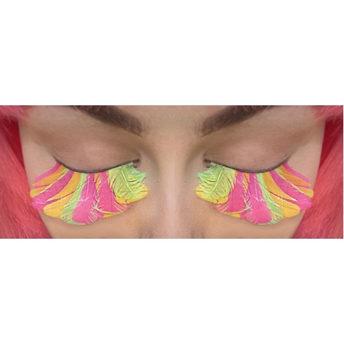 Eyelash - Multi Neon Feathers