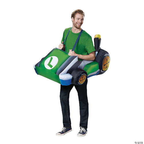 Inflatable Super Mario Brothers Luigi Kart Costume