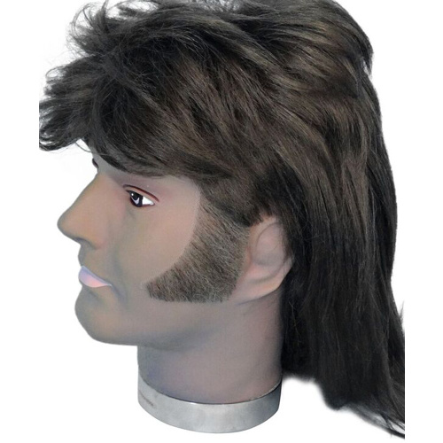 Sideburns - Thick Curved Brown