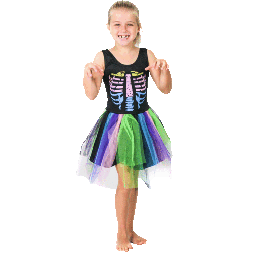 Kids Costume - Rainbow Skeleton Dress