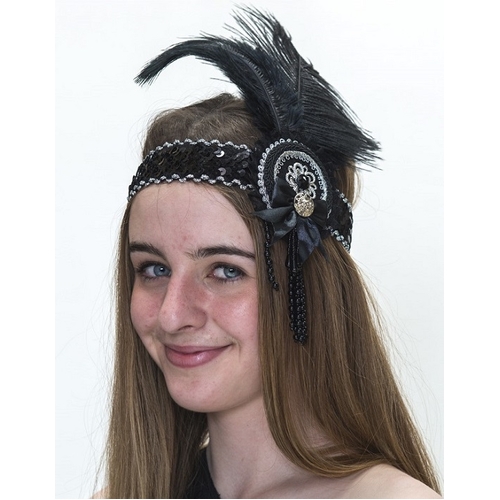 BLK/SILFLAPPER HBAND 