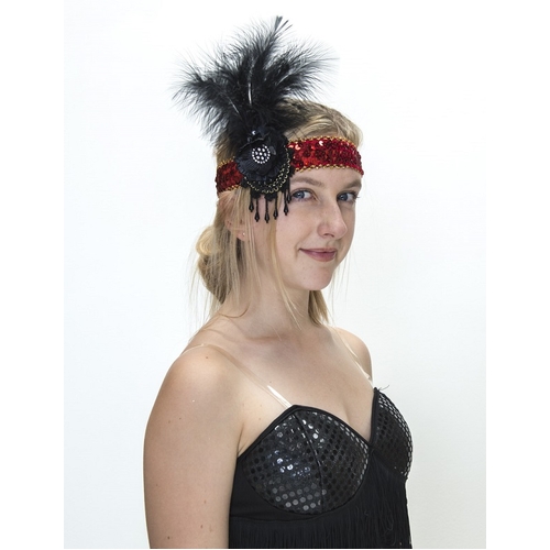 RED/BK  FLAPPER HBAND 