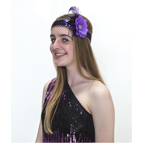 PURPLE FLAPPER HBAND
