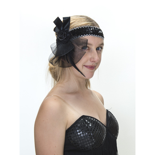 BLK FLAPPER HBAND 
