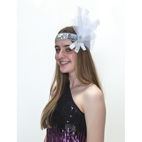 SIL/WHT FLAPPER HBAND 