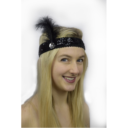 BLK FLAPPER HEADBAND 
