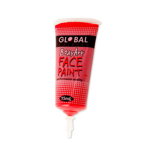 Brilliant Red Face Paint - 15Ml Tube