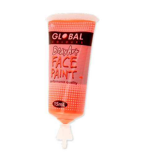 Fluro Orange Face Paint - 15Ml Tube
