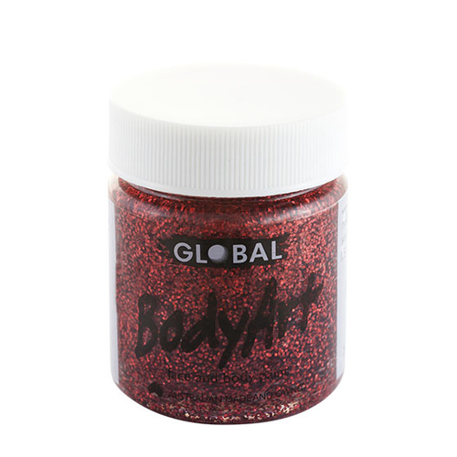 Red Glitter Face Paint - 45Ml Tub