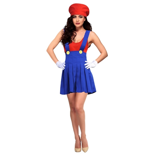 RED PLUMBER WOMAN LARGE