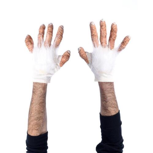 Latex Hands White Albino Gorilla Primate or Yeti
