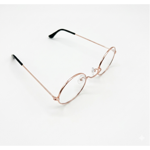 Glasses - Circle Clear Lens - Santa