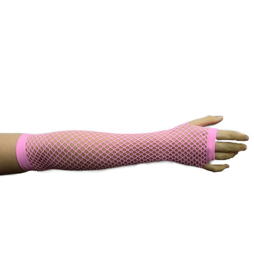 PINK LONG FISHNET FINGERLESS 3 PACK