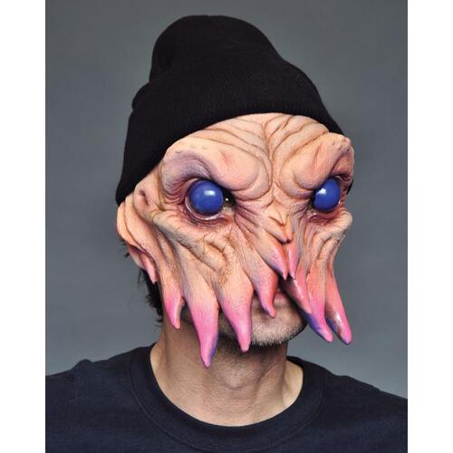 Latex Mask Squiddles with Attached Knit Cap
