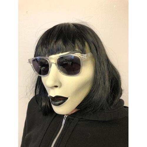 Latex Mask Porscha Goth with Black Hair