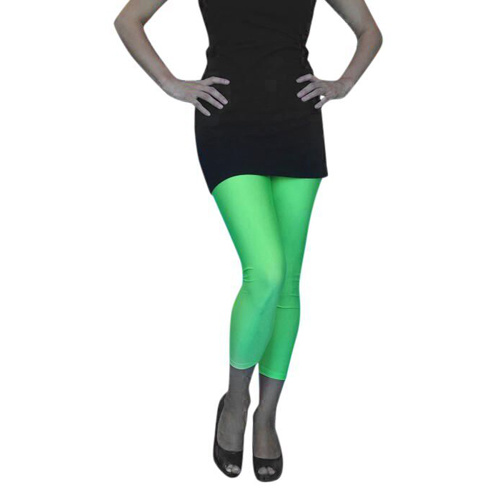 Tights - Lycra Footless Tights - Neon Green (A) - CARNIVAL PRODUCTS