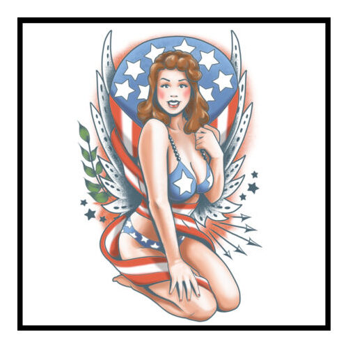 American Beauty - Stars & Stripes Temporary Tattoo