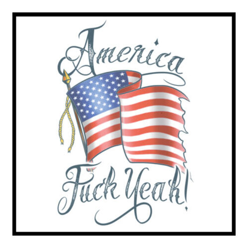 America Fuck Ya - Stars & Stripes Temporary Tattoo