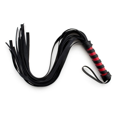 BLACK/RED WHIP 45CM LONG