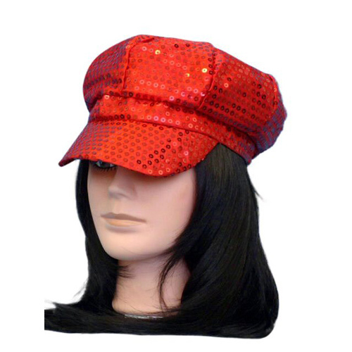 Hat- Go Go Cap - Red Sequin (A)