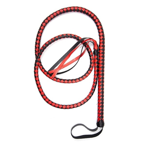 BLACK/RED STOCK WHIP
