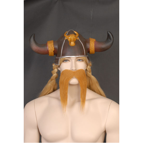 BROWN VIKING MOUSTACHE 1PCE 